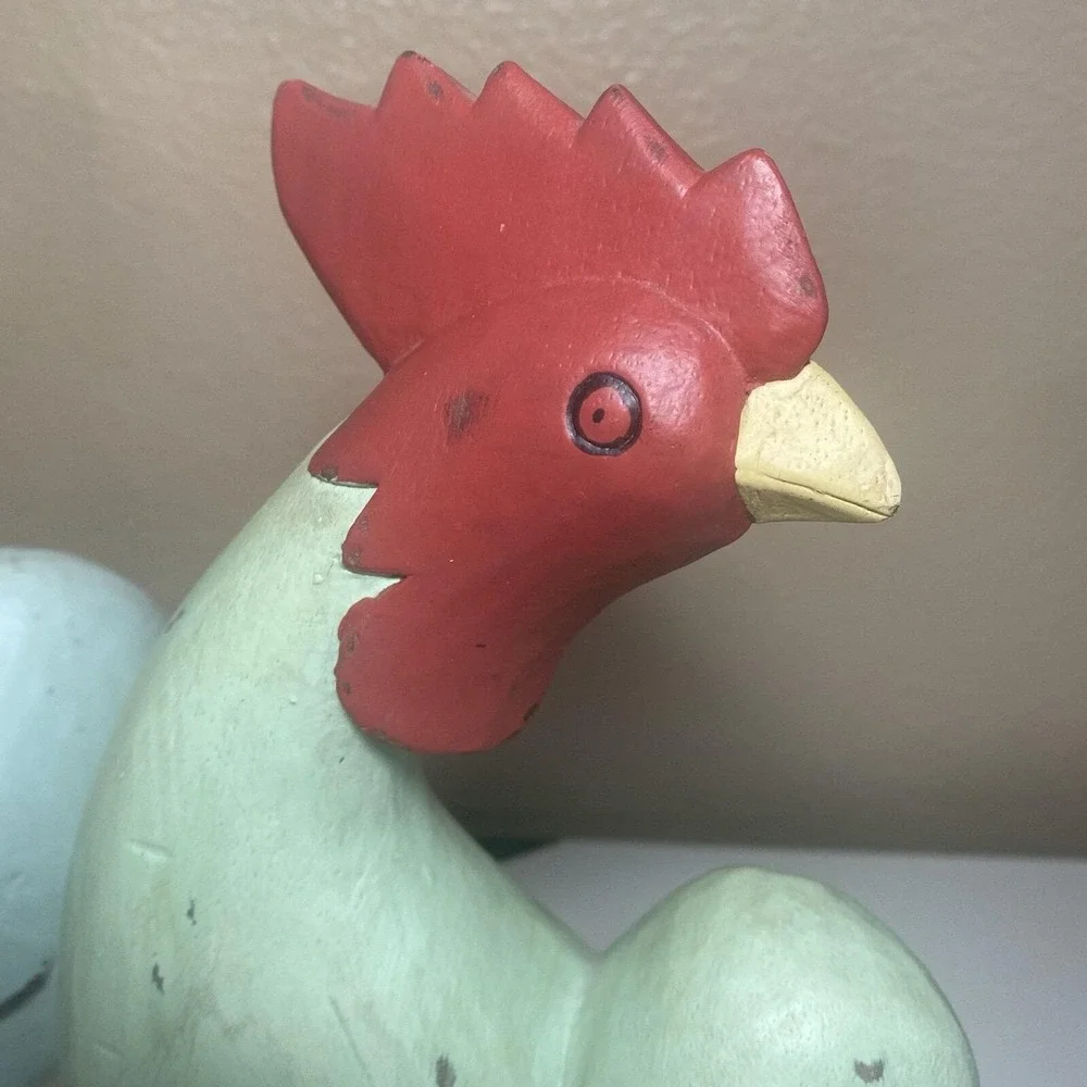 Folk Art Country Figurine Chicken Hen Home Decor 16